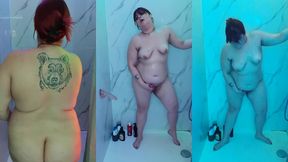 sous la douche avec gode et womanizer