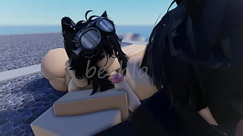rooftop fun roblox animation by beshlansfw on twitter