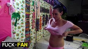 Tory Lane gives sloppy head and deepthroat to lucky winner