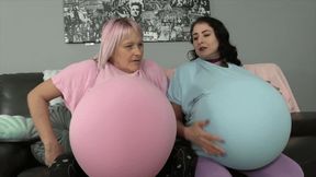 Gia Love & Jenni Foxx Play Around With Their Big Bloated Bellies (SD 720p WMV)