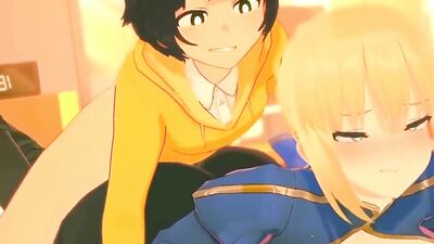 Fate Saber gets pounded and squirts nonstop in 3D Hentai sex animation
