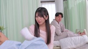 Part 2: My girlfriend came to visit me in the bed next to me and she was my type, so I started sexually harassing her through the curtain and she got turned on!? Her boyfriend was in the hospital and couldn't move, so I gave him a load of creampies!