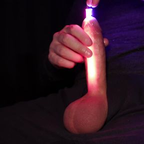 Urethral Sounding With Led Light Rod