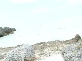 Risa Misaki Naughty girl gives a blowjob on the beach