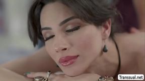 Shemale Ariel Demure analed by her masseur friend