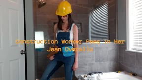 Construction Girl Sage Eldritch Wetting Denim Overalls & Panties SD