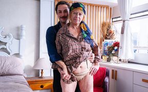 First Rough Anal with a Ugly Grandma