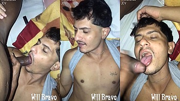 Fui dormir na casa do meu amigo negão e quando ele chegou me botou pra mamar a pica dele e me fez de putinha