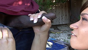 Horny latina twerk on big black cock and cum in ass