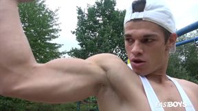 Hot Muscle Boy - Outdoor Handjob