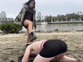 Sissy sucks my dick + public beatdown