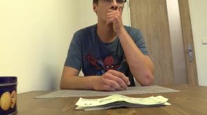 An ambitious young web-designer in filthy action