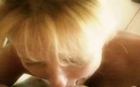 Blond Blow at Home
