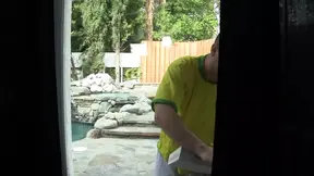 Two dirty girls share and fuck one cock