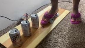 food and object crush - Crushed Beneath My Pink Sandals, foot domination, crush, sandals, foot fetish 4k