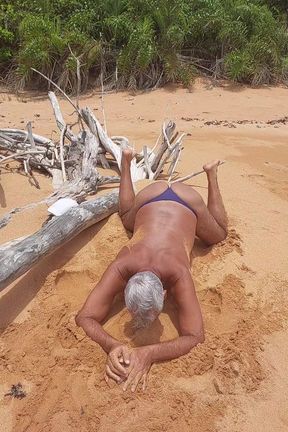 Ladysilva in bikini on the beach very sexy her hot ass