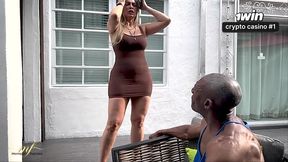 Mature Latina Enjoys Intense Encounter with American Stranger's Big Dick