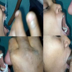 Daughter-in-law and father-in-law&#039;s affair sex shakes father-in-law&#039;s cock with hand and eats daughter-in-law sucks more and takes cum in the main