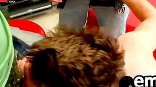 ThroatTempting Teens Take Turns Teaching Older Lover the Art of Felatio in Boundless, Backroom BDSM Blowbang