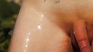 Blonde Tranny Driving Cock