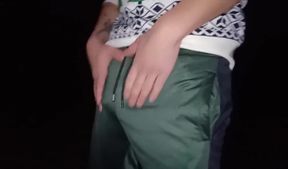 Horny Winter Night - Jerk off in the Backyard - Pre-christmas Cumshot