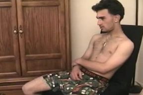 Straight non-professional Paulie undresses And Jerks Off