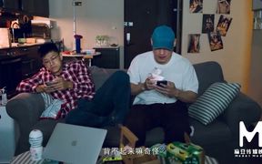 Cute Asian teen gal delivers sensual blowjob and footjob combo