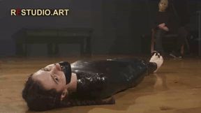 Dark Ariel in Mummification Part 1 - Sexy Barefoot Struggling (FULL HD MP4)