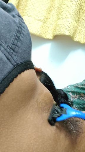 Must-see moment from "Kerala stepsister pussy armpit shaving close up"