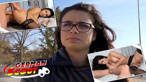German Scout picks up and fucks glasses girl Mira in rough anal session