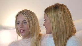 Two Blondes Fingering and Sharing Shiny Toy Passionately