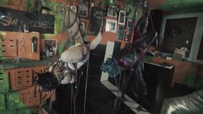 Shibari Fun - Cute Dreadlocks Girls Anuskatzz + Valkyriz Getting Tied Up Bondage Bdsm