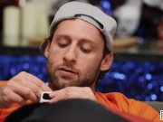 MEN - Dom King Sticks His Cock Through The Pizza Box For Some Blowjob Action With Logan Aarons