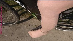 Riding a Bike in Fine Tights