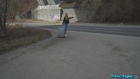 ”Sexy hitchhiker picked up from a busy road - Zlata Shine”