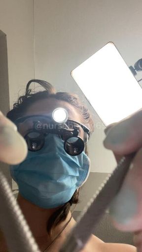 POV Dental Exam and Cleaning Root Canal Nude Sheer Surgical Gown