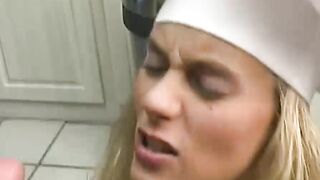 Blonde Alice Amateur Housewife LOVES cum on her face v2