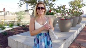 Blaten Lee isn't wearing any panties under her sundress