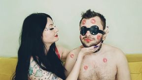 The lucky slave is the Mistress's favorite. Kissing fetish.