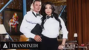 TRANSFIXED - Bored Cater-Waiter Ariel Demure & Her Coworker Fuck Each Other's Ass During Short Break