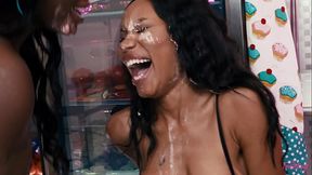 Jenna Foxx &amp_ May Swap Donuts For Scissoring, Sex Toys &amp_ Facial Fun In Wild Mukbang Vidz - TWISTYS