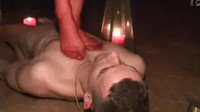 Dominant German FemDom Enjoys BDSM Trampling Over Submissive Slave