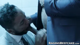 Mateo Zagal and Milo Madera have passionate bareback bathroom sex