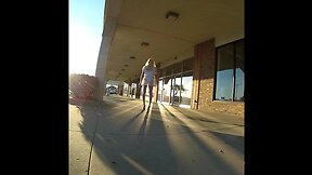 Sunset Stroll: Smoking Slut`s Local Streets