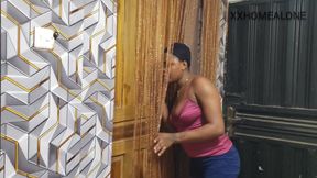 Home Alone African Black Lesbian Teens Enjoy Fucking Step Brother in FFM Threesome