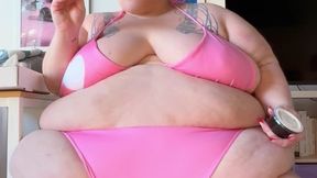 SSBBW Pizza Stuffing & Burping