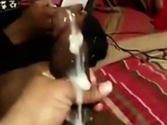 Very Huge Cock Black Explodes With Helping Hand