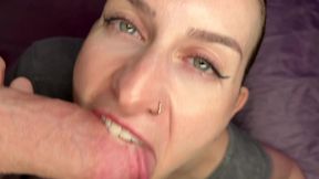 first time pov cockbiting blowjob - miss flora peter hooke