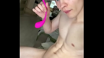 Teenage boy with Big Dick Uses Vibrator for Reach Storng Orgasm / Jerking off / Sexy / Hunk / Fit /