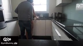 Unexpected Encounter: Businessman and Young Beauty Heat Things Up on the Kitchen Table!